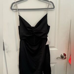 sparkly strapped stain dress